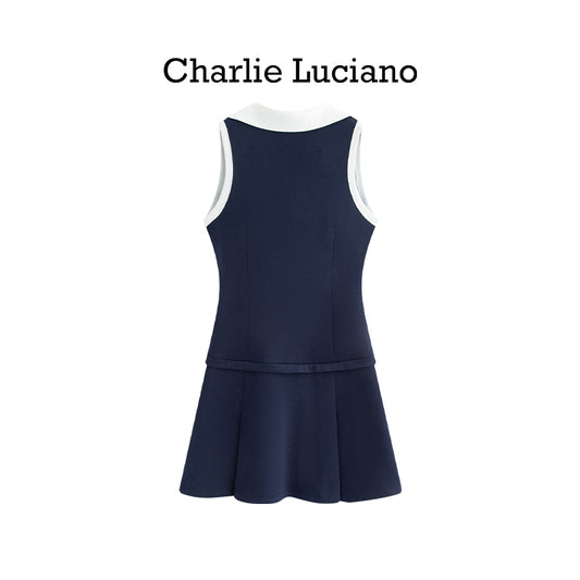 Charlie Luciano V-neck tennis dress versatile casual dress for women