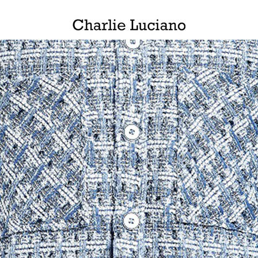 Charlie Luciano Trendy Brand Shirt 2025 Spring and Autumn New Coat Couple's Purple White