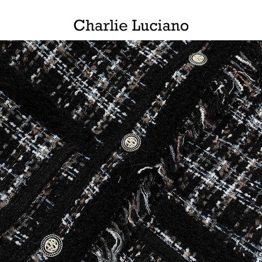 Charlie Luciano jacket 2025 trendy brand woven short jacket for women