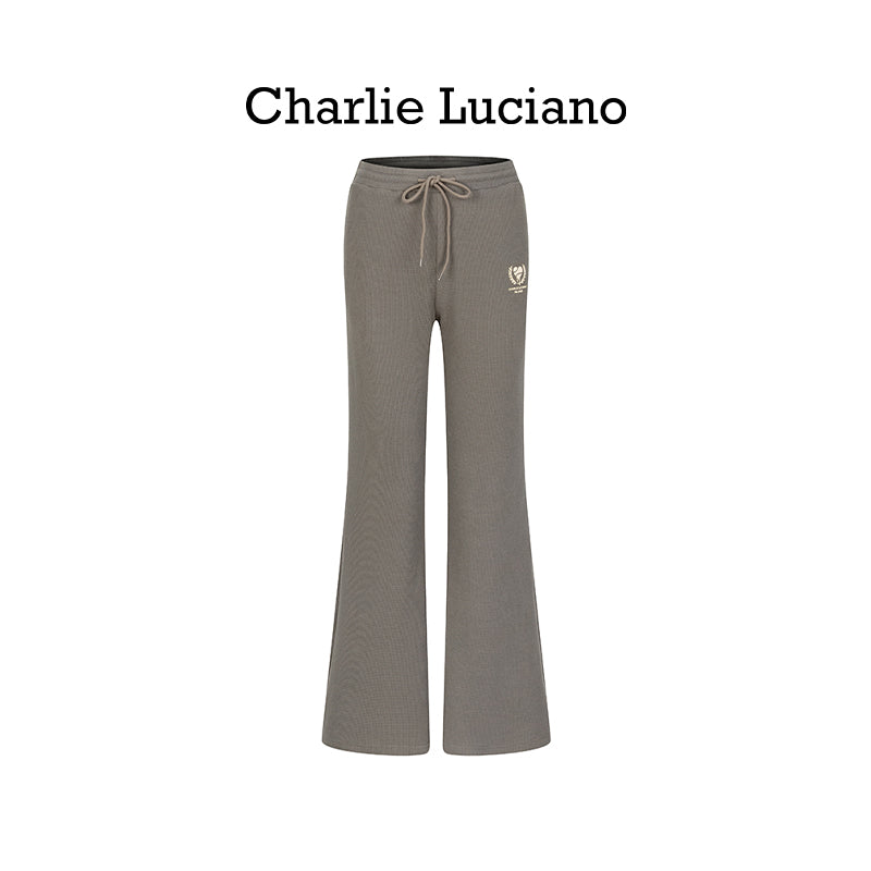 Charlie Luciano tennis leggings high waisted lace up loose casual pants