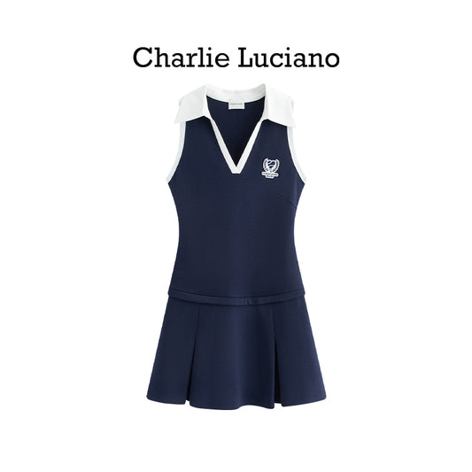 Charlie Luciano V-neck tennis dress versatile casual dress for women