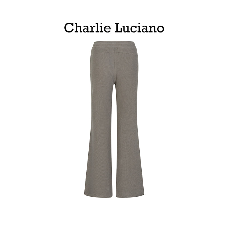 Charlie Luciano tennis leggings high waisted lace up loose casual pants