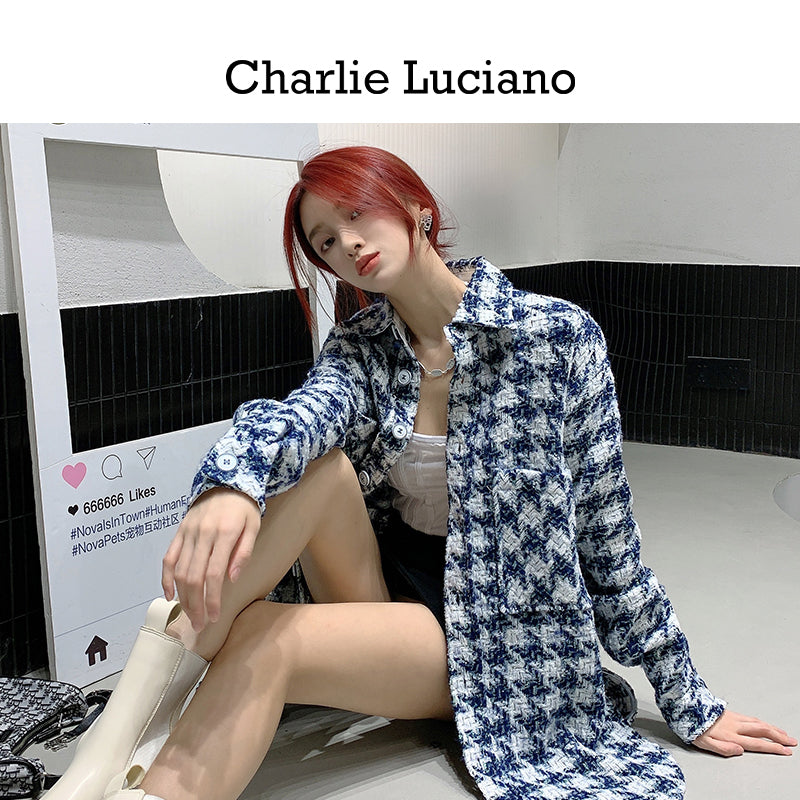 Charlie Luciano Shirt Trendy Brand Long Sleeve 2025 Spring and Autumn Couple's Loose CL Coat