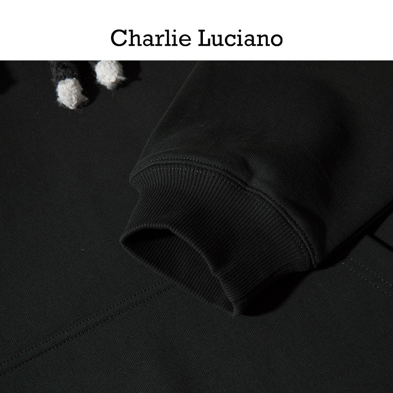 Charlie Luciano Hoodie 2025 Spring Cat Drawstring Hoodie Trendy