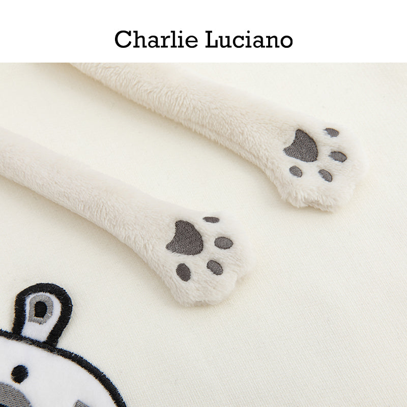 Charlie Luciano Polar Bear Hoodie unisex loose casual hooded sweatshirt