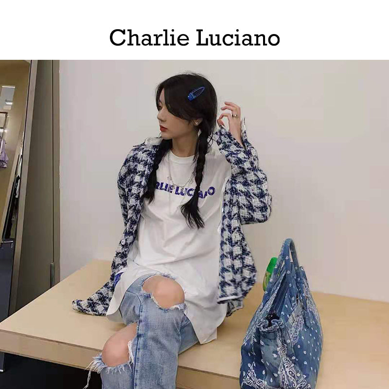 Charlie Luciano Shirt Trendy Brand Long Sleeve 2025 Spring and Autumn Couple's Loose CL Coat