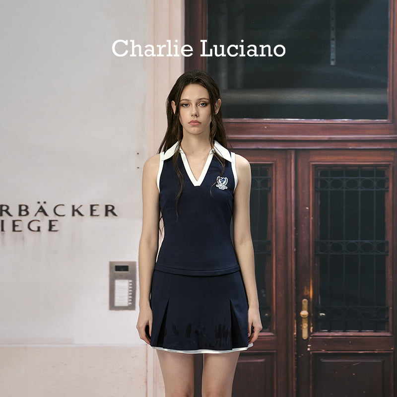 Charlie Luciano V-neck tennis dress versatile casual dress for women