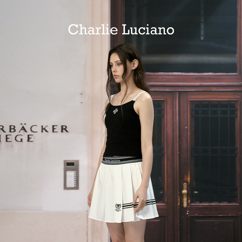 Charlie Luciano shoulder strap printed camisole sleeveless top