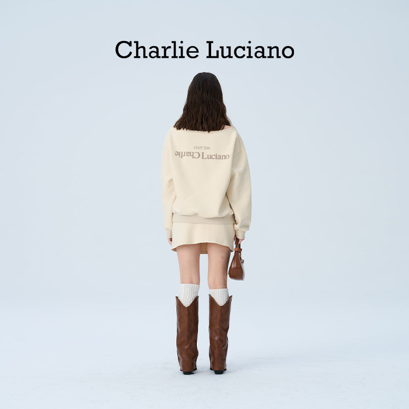 Charlie Luciano drawstring short skirt trendy brand loose casual high waisted sports skirt for women
